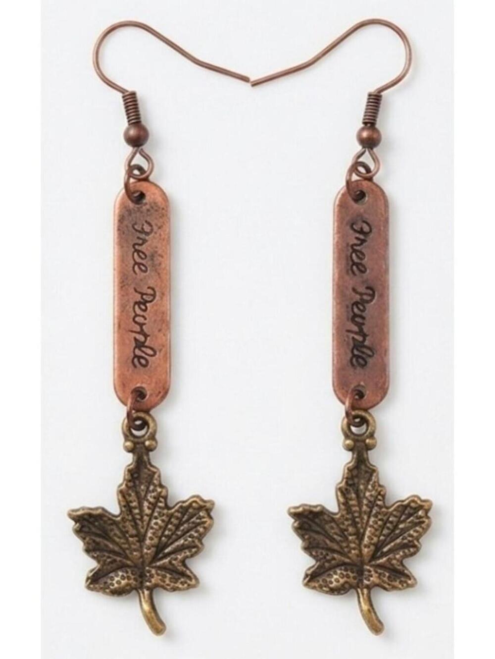 Harvest Moon Foliage Free People Maple Leaf Earrings